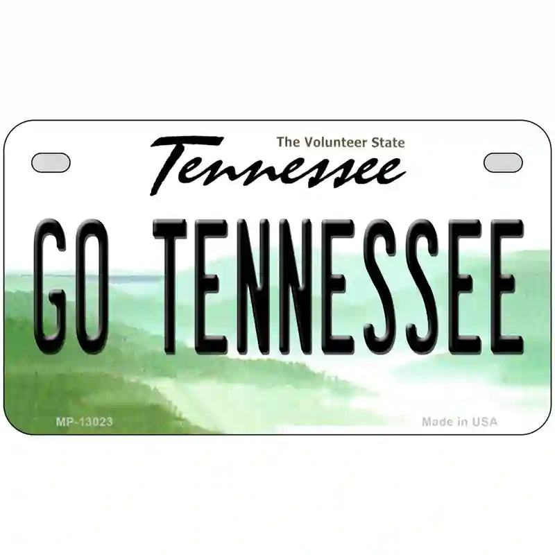 Go Tennessee Novelty Metal License Plate 7" x 4" (MP)