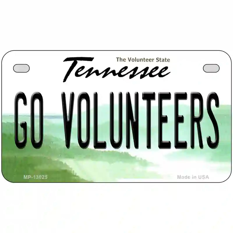 Go Volunteers Novelty Metal License Plate 7" x 4" (MP)