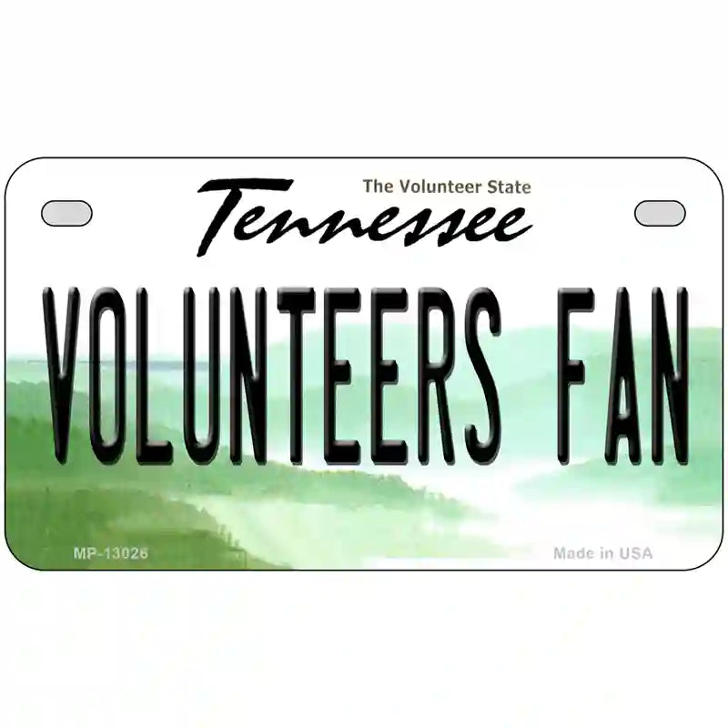 Volunteers Fan Novelty Metal License Plate 7" x 4" (MP)