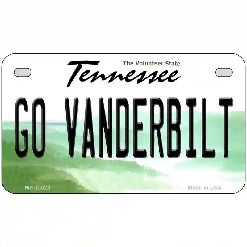 Go Vanderbilt Novelty Metal License Plate 7" x 4" (MP)