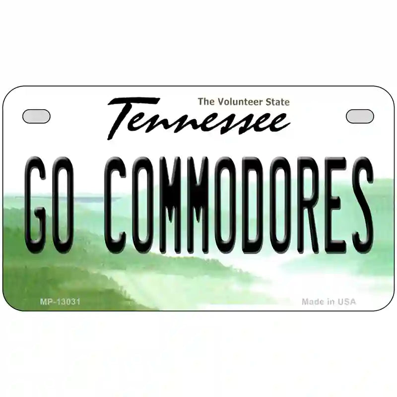 Go Commodores Novelty Metal License Plate 7" x 4" (MP)