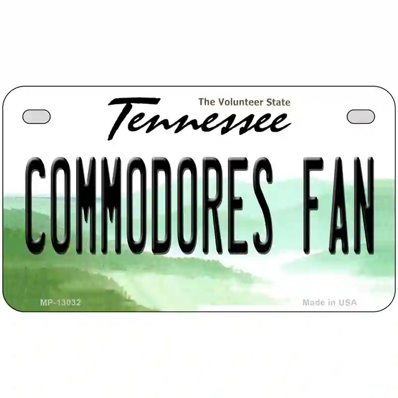 Commodores Fan Novelty Metal License Plate 7" x 4" (MP)