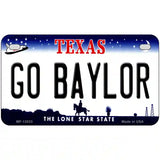 Go Baylor Novelty Metal License Plate 7" x 4" (MP)