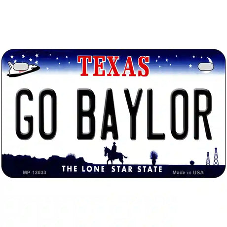 Go Baylor Novelty Metal License Plate 7" x 4" (MP)