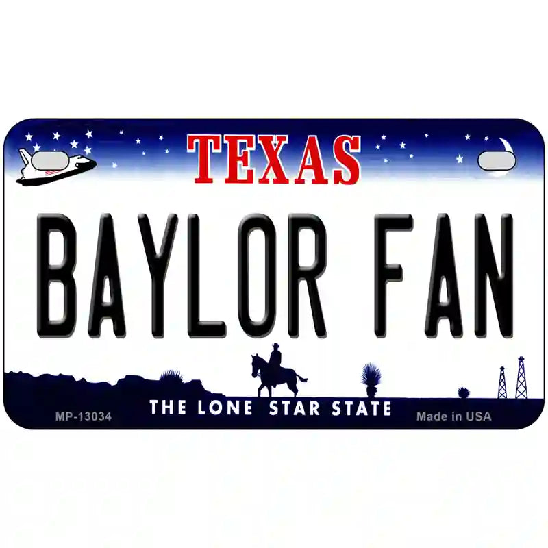 Baylor Fan Novelty Metal License Plate 7" x 4" (MP)