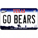 Go Bears Novelty Metal License Plate 7" x 4" (MP)