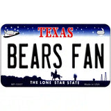 Bears Fan Novelty Metal License Plate 7" x 4" (MP)