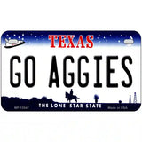 Go Aggies Texas Novelty Metal License Plate 7" x 4" (MP)