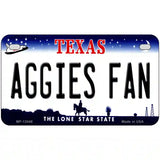 Aggies Fan Texas Novelty Metal License Plate 7" x 4" (MP)