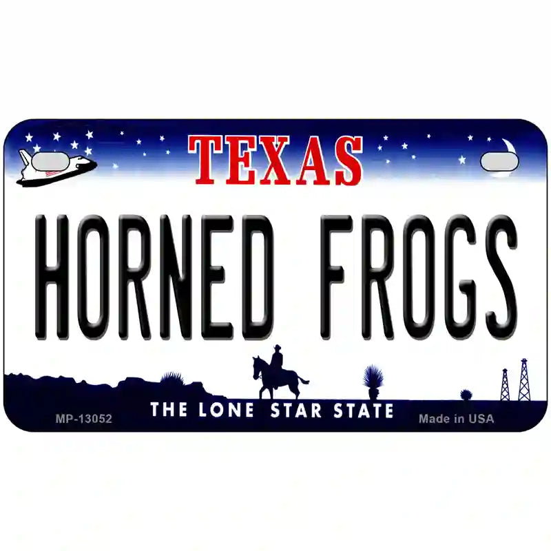 Horned Frogs Novelty Metal License Plate 7" x 4" (MP)