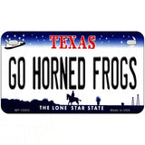 Go Horned Frogs Novelty Metal License Plate 7" x 4" (MP)