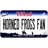 Horned Frogs Fan Novelty Metal License Plate 7" x 4" (MP)