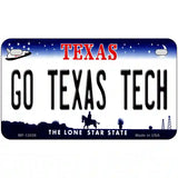 Go Texas Tech Novelty Metal License Plate 7" x 4" (MP)