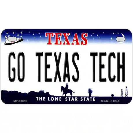 Go Texas Tech Novelty Metal License Plate 7" x 4" (MP)