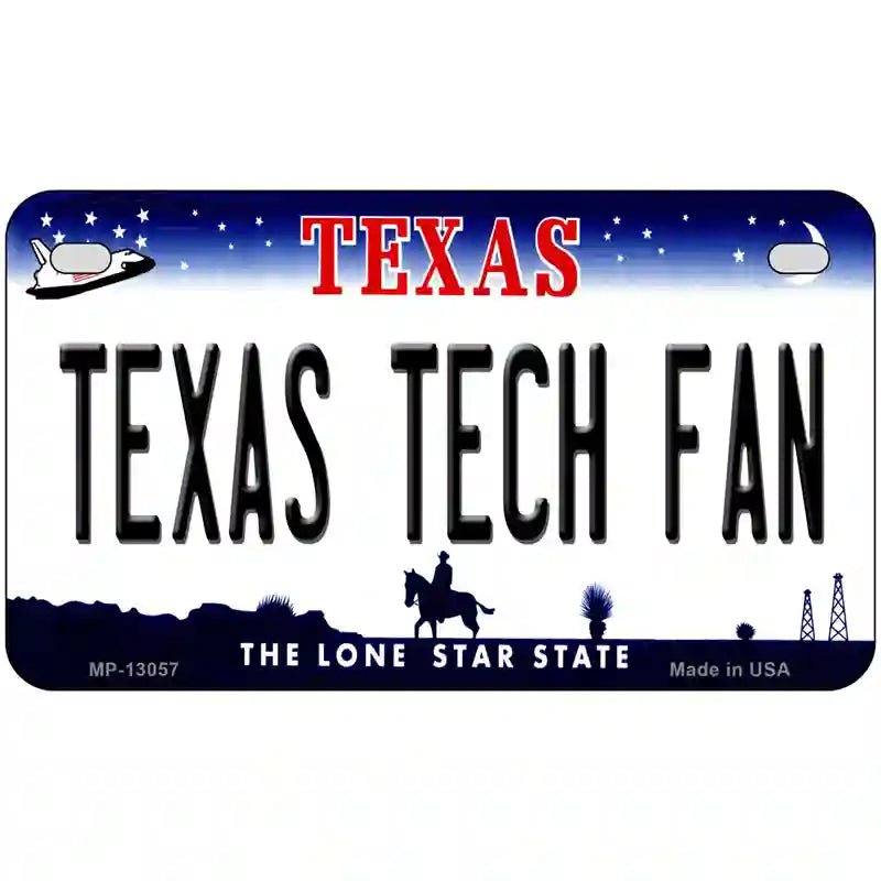 Texas Tech Fan Novelty Metal License Plate 7" x 4" (MP)