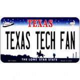 Texas Tech Fan Novelty Metal License Plate 7" x 4" (MP)