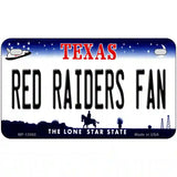 Red Raiders Fan Novelty Metal License Plate 7" x 4" (MP)