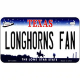 Longhorns Fan Novelty Metal License Plate 7" x 4" (MP)