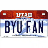 BYU Fan Novelty Metal License Plate 7" x 4" (MP)