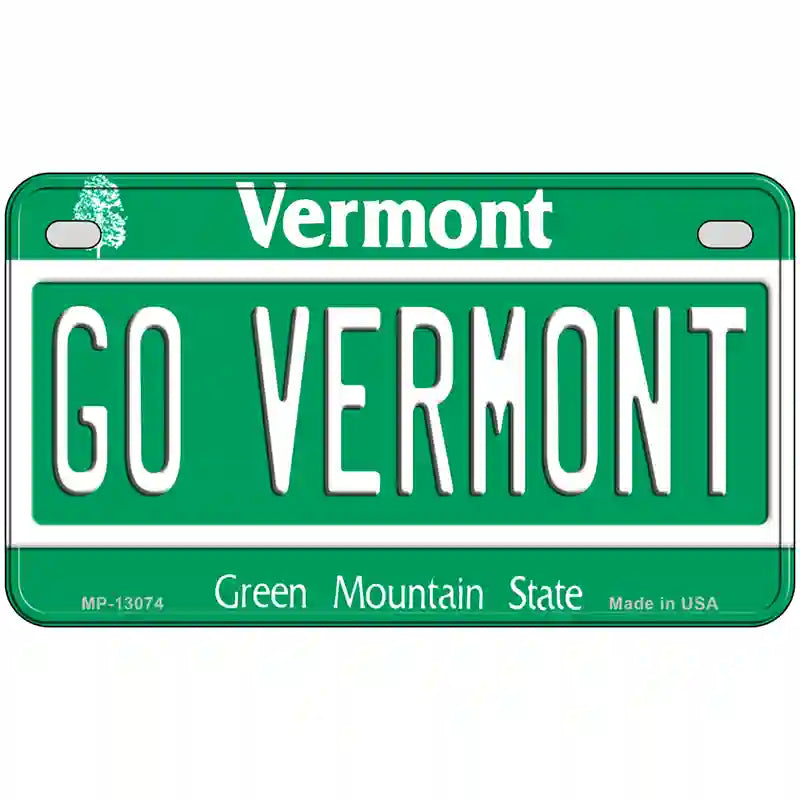 Go Vermont Novelty Metal License Plate 7" x 4" (MP)