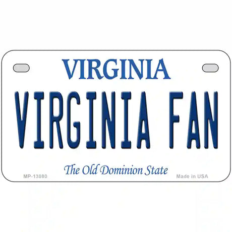 Virginia Fan Novelty Metal License Plate 7" x 4" (MP)