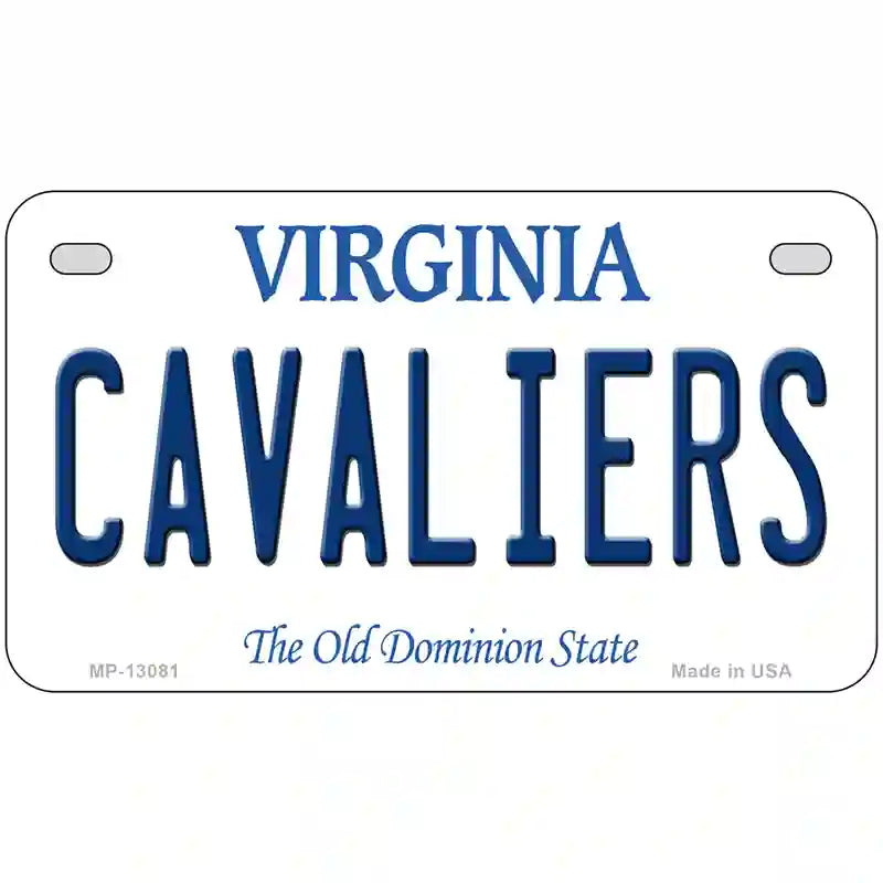 Cavaliers Novelty Metal License Plate 7" x 4" (MP)