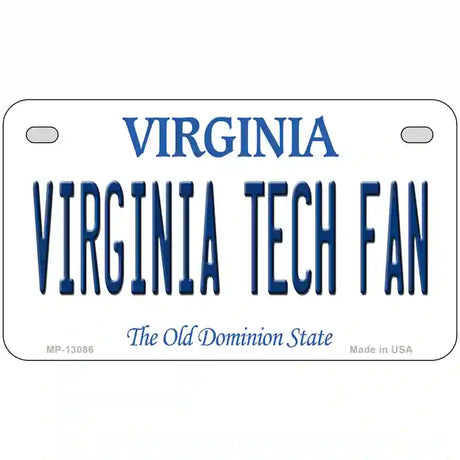 Virginia Tech Fan Novelty Metal License Plate 7" x 4" (MP)