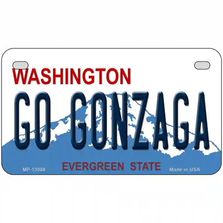 Go Gonzaga Novelty Metal License Plate 7" x 4" (MP)