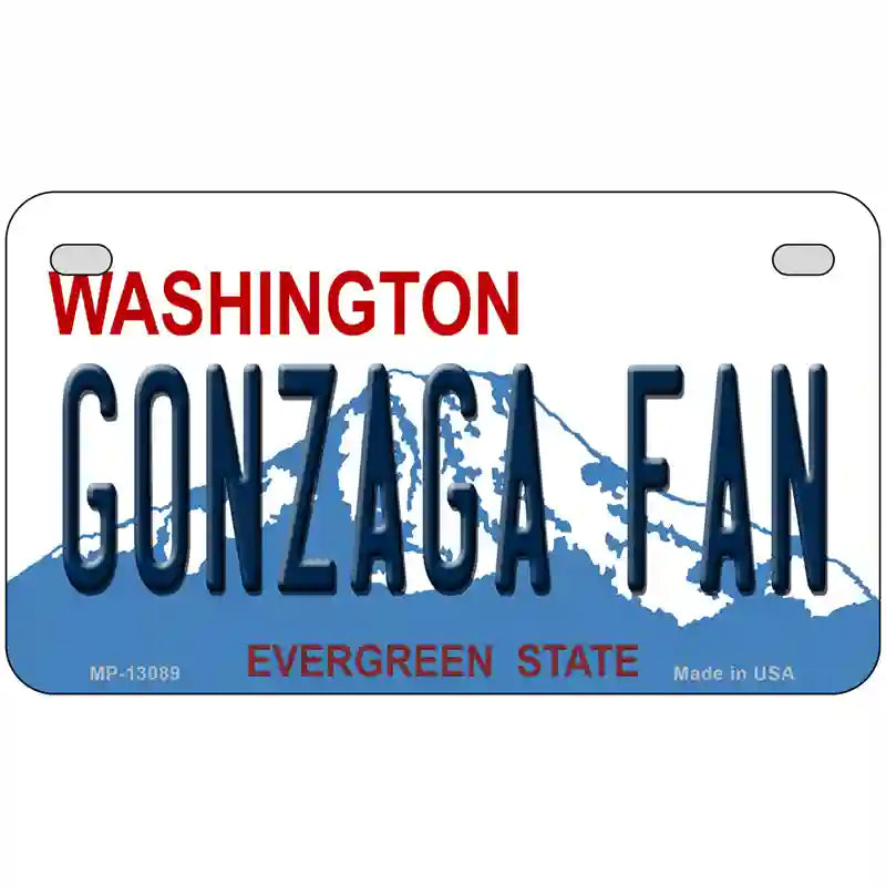 Gonzaga Fan Novelty Metal License Plate 7" x 4" (MP)