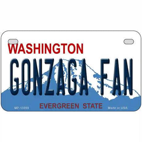 Gonzaga Fan Novelty Metal License Plate 7" x 4" (MP)