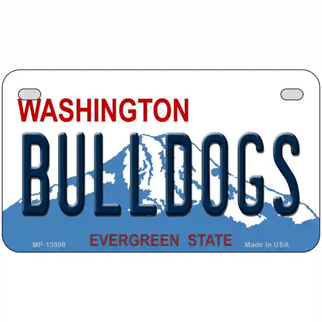 Bulldogs Washington State Novelty Metal License Plate 7" x 4" (MP)