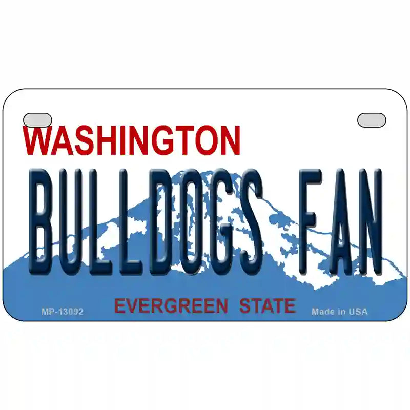 Bulldogs Fan Washignton Novelty Metal License Plate 7" x 4" (MP)