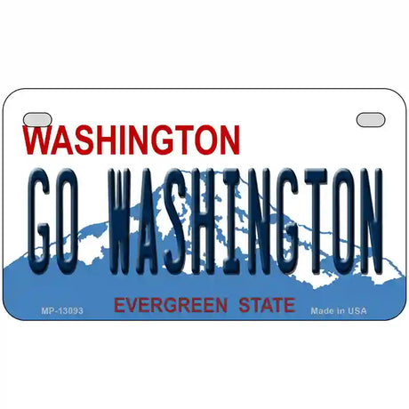 Go Washington Novelty Metal License Plate 7" x 4" (MP)