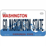 Go Washington State Novelty Metal License Plate 7" x 4" (MP)