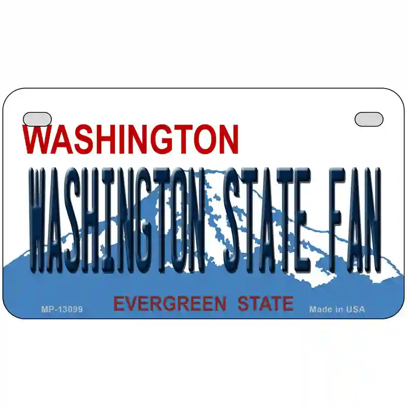 Washington State Fan Novelty Metal License Plate 7" x 4" (MP)