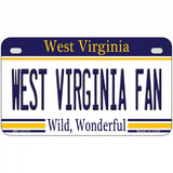 West Virginia Fan Novelty Metal License Plate 7" x 4" (MP)