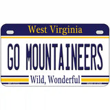 Go Mountaineers Novelty Metal License Plate 7" x 4" (MP)