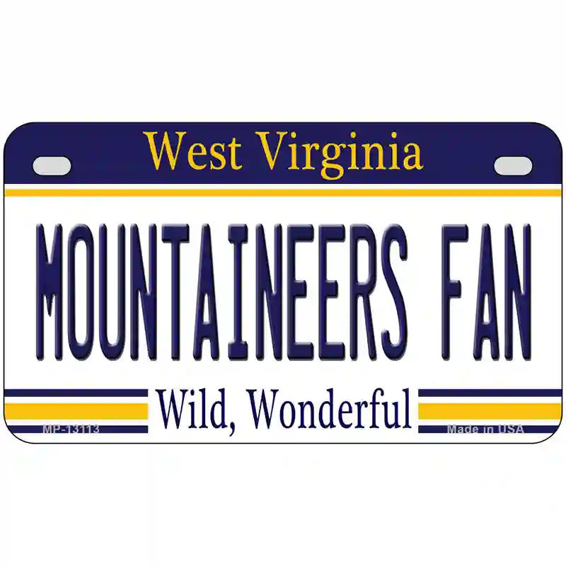 Mountaineers Fan Novelty Metal License Plate 7" x 4" (MP)