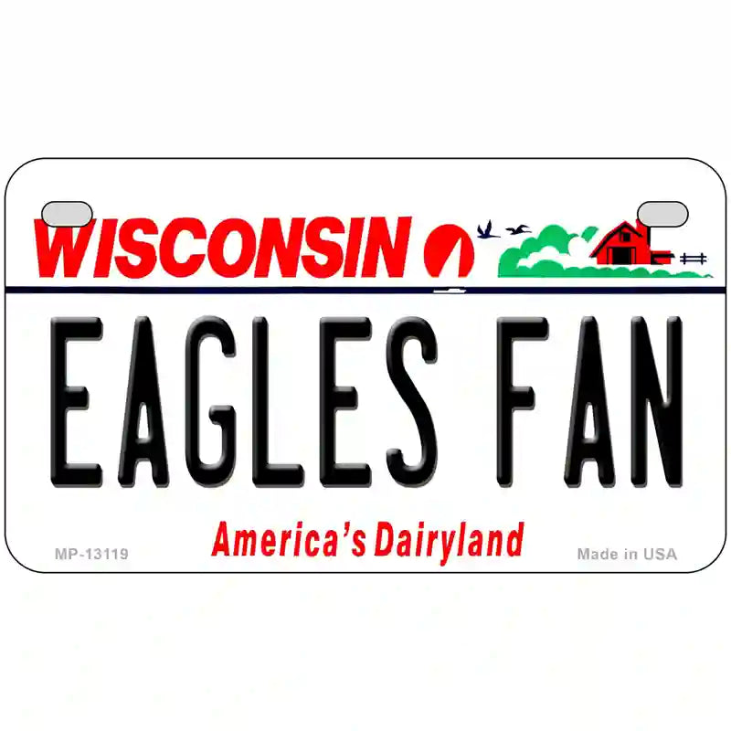 Eagles Fan Wisconsin Novelty Metal License Plate 7" x 4" (MP)