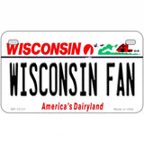 Wisconsin Fan Novelty Metal License Plate 7" x 4" (MP)