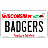 Badgers Novelty Metal License Plate 7" x 4" (MP)