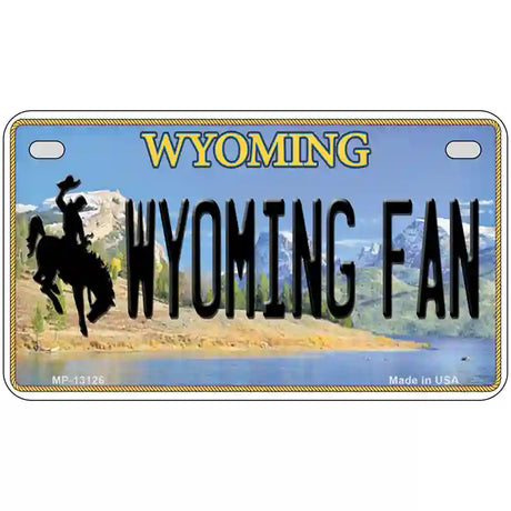 Wyoming Fan Novelty Metal License Plate 7" x 4" (MP)