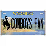 Cowboys Fan Wyoming Novelty Metal License Plate 7" x 4" (MP)