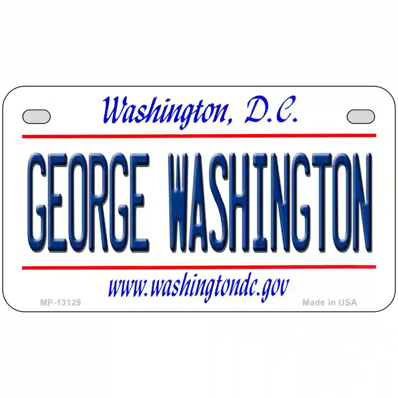 George Washington Novelty Metal License Plate 7" x 4" (MP)