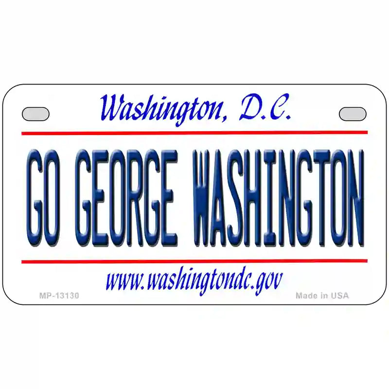 Go George Washington Novelty Metal License Plate 7" x 4" (MP)