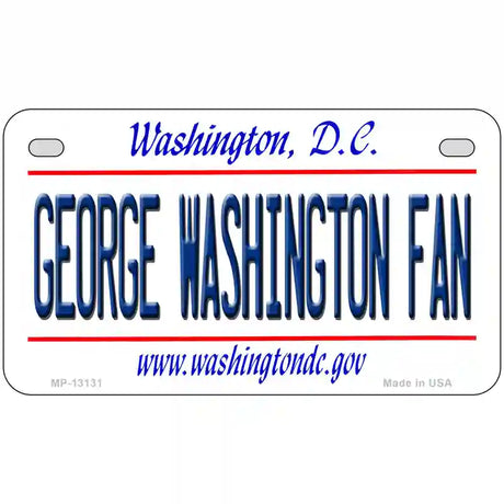 George Washington Fan Novelty Metal License Plate 7" x 4" (MP)