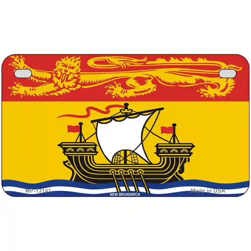 New Brunswick Canada Flag Novelty Metal License Plate 7" x 4" (MP)