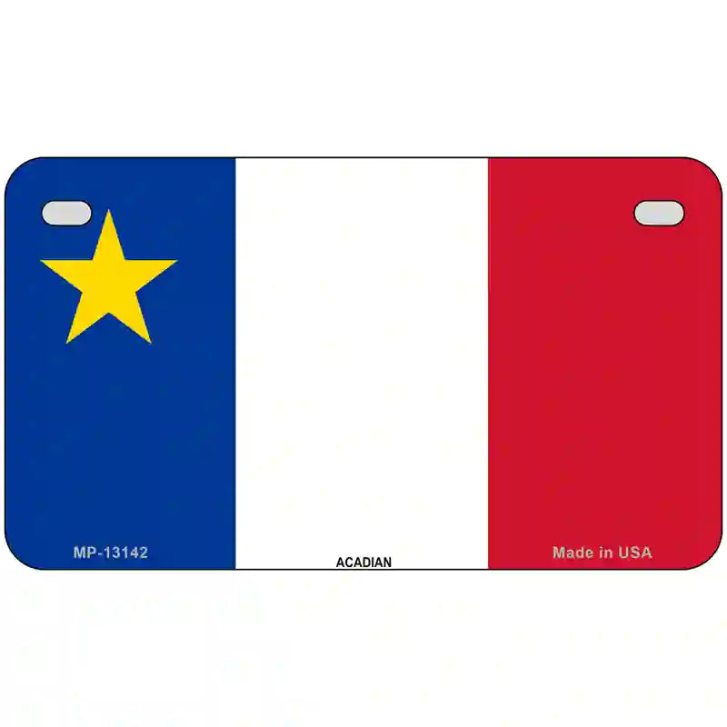 Acadian Canada Flag Novelty Metal License Plate 7" x 4" (MP)