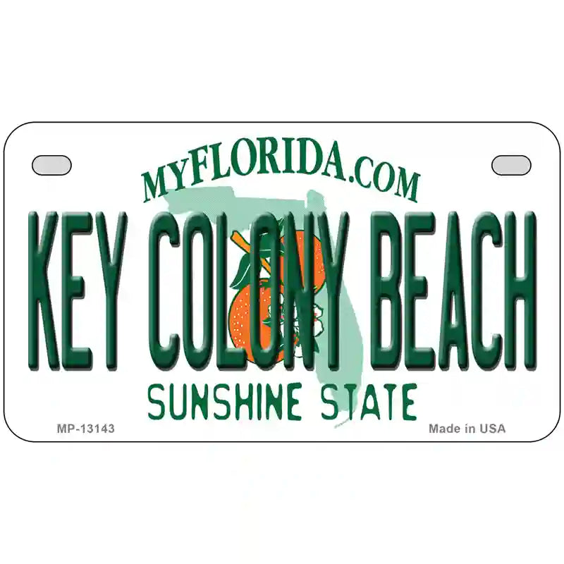 Key Colony Beach Florida Metal Novelty License Plate 7" x 4" (MP)