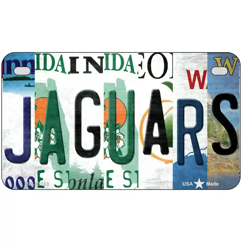 Jaguars Strip Art Novelty Metal License Plate Tag 7" x 4" (MP)